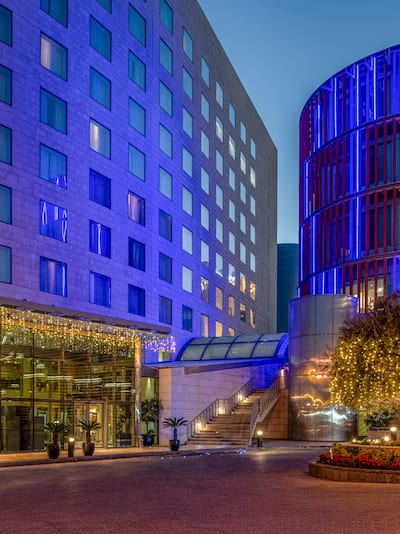 Hotel Exterior at Dusk