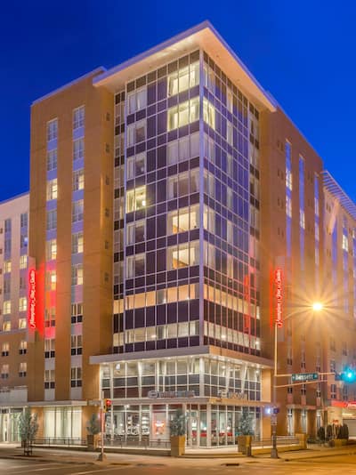 Exterior of Hotel at Nighttime